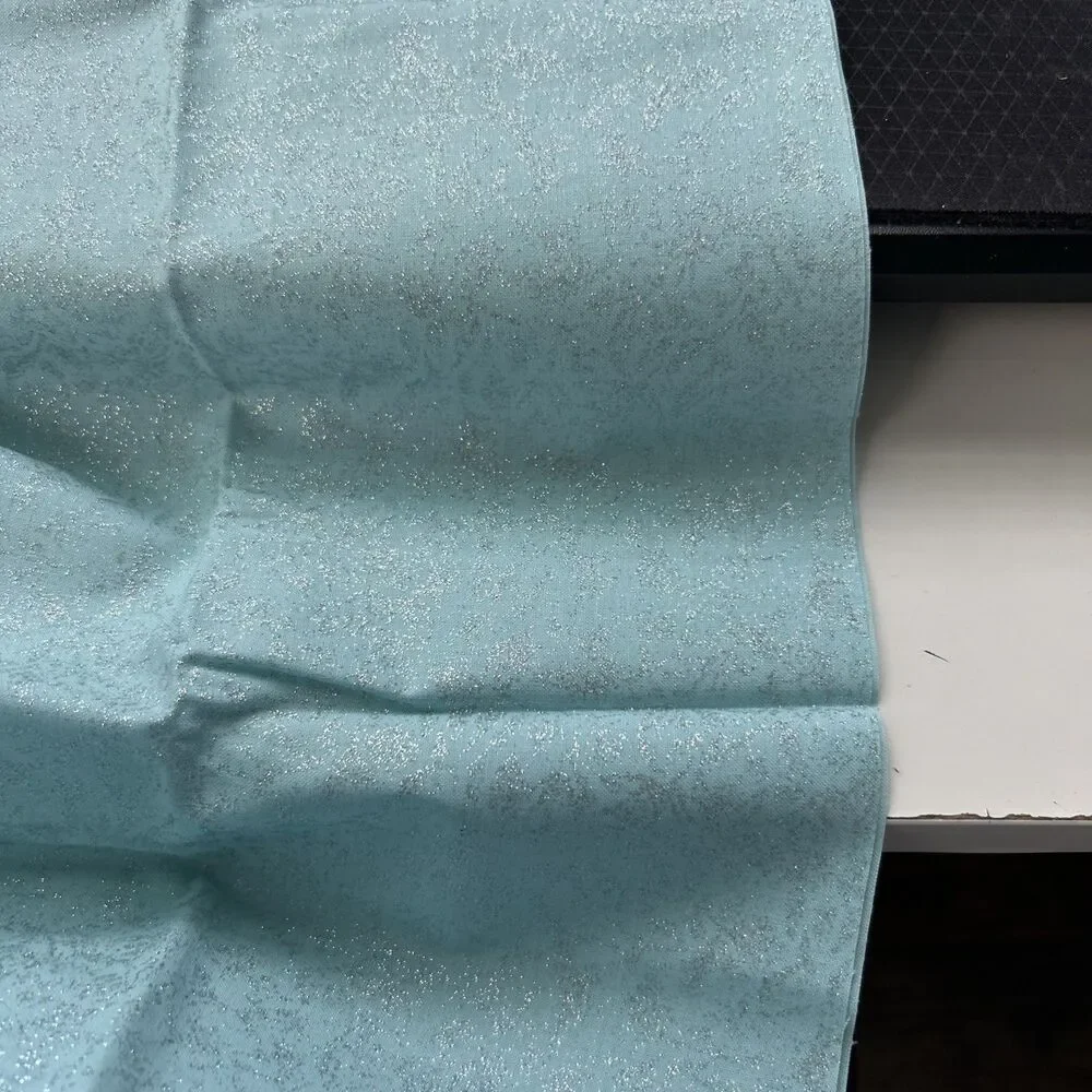 Michael Miller Fairy Frost Blue Shimmery Cotton Quilting Fabric 22 X 42 CM0376